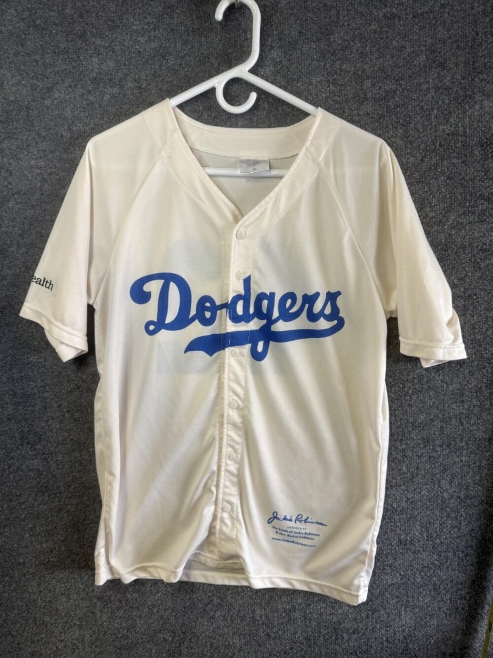 Los Angeles Dodgers Jersey Mens Medium White MLB Baseball Jackie Robinson 42